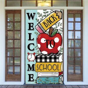 Lightweight First Day of School Door Cover Welcome Back To‎ School Banner